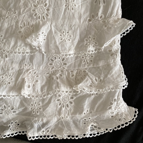 Hello Molly NWT Snow Ball Dress white eyelet  tiered ruffles zip back Size 4 - Picture 11 of 16